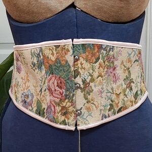 Floral Tapestry Corset Belt